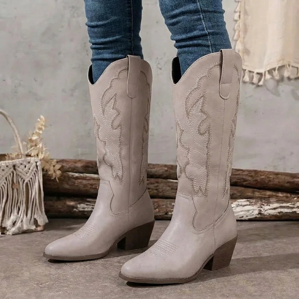 Embroidered Cowgirl Boots | Knee-High Western Boots for Women 8
