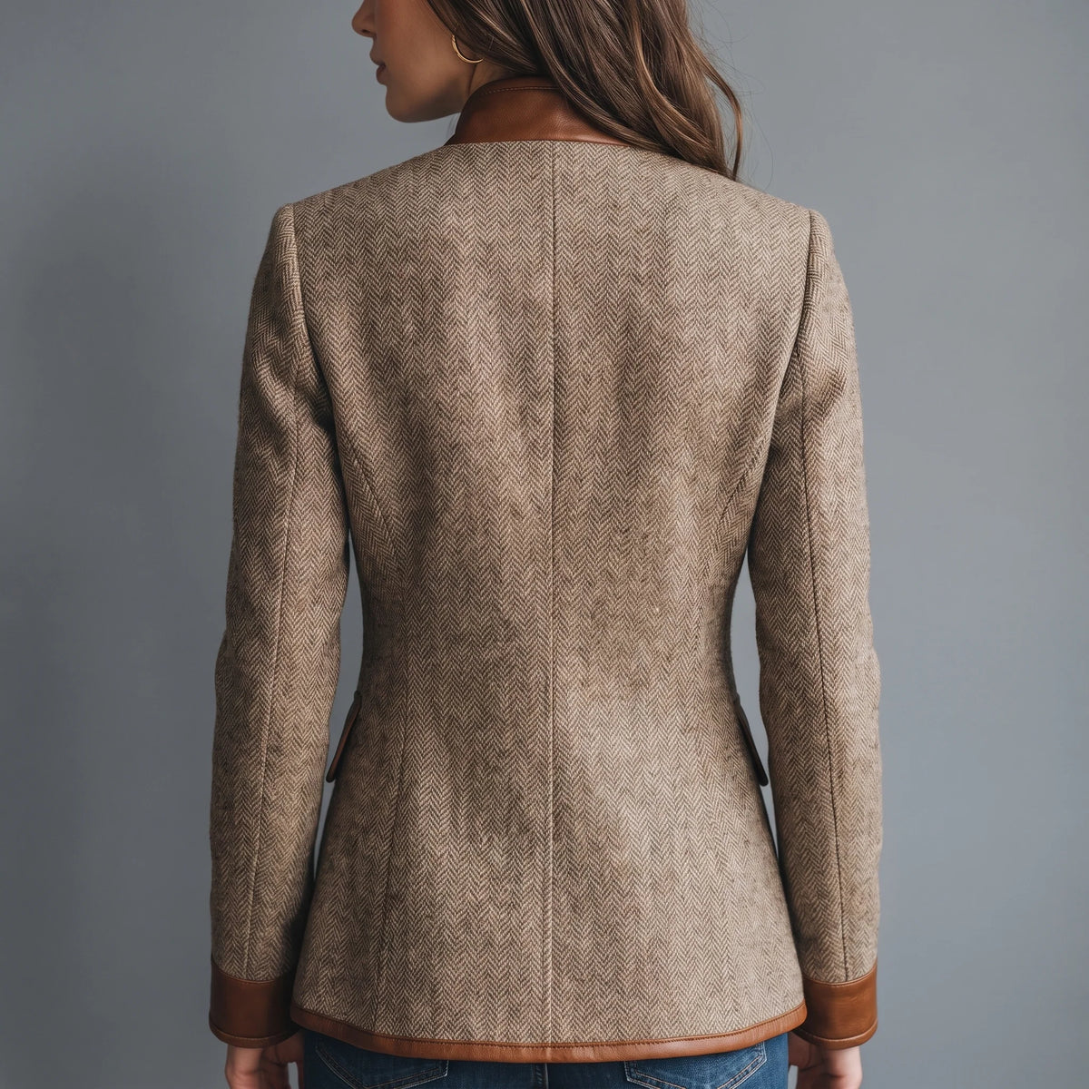 Emilia Heritage | Women's Jacket with Faux Leather Trim 2