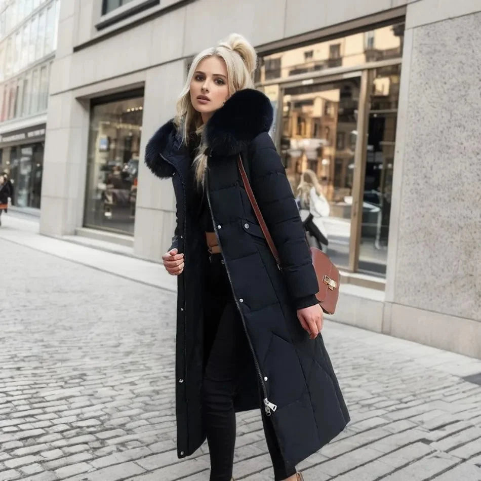 Extended Warm Winter Coat | Women's Long Puffer Coat 1