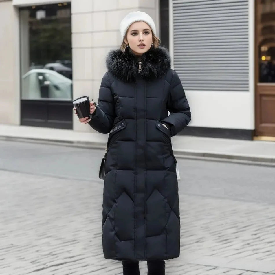 Extended Warm Winter Coat | Women's Long Puffer Coat 8