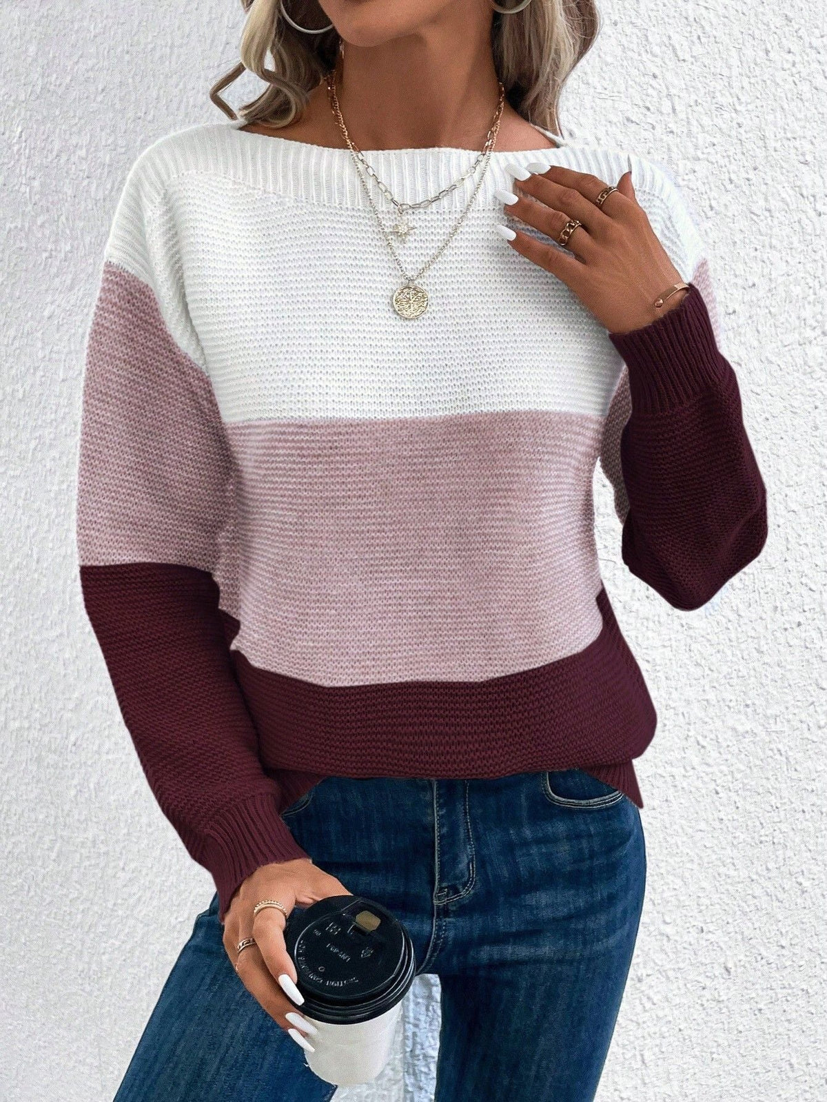 Fenella Ombre Knit Sweater | Women's Crewneck Jumper 4