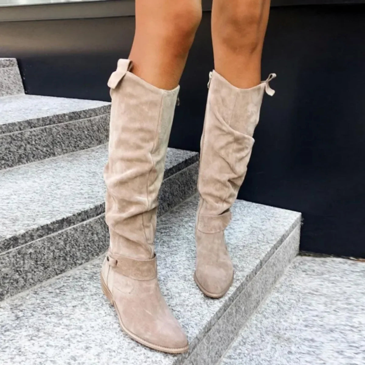 Harper High Tube Black Knee High Boots | Women's Winter Footwear 1
