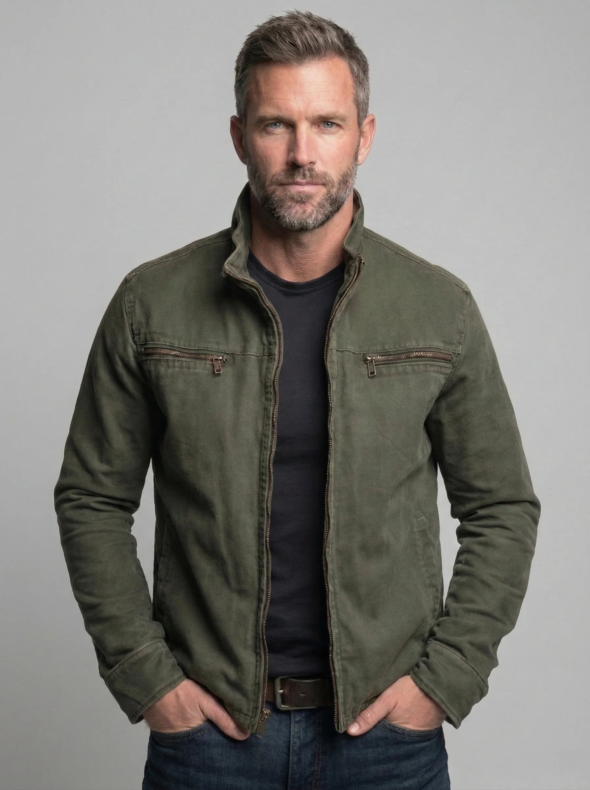 Heritage Olive Green Men's Field Jacket | All-Season Layering 0