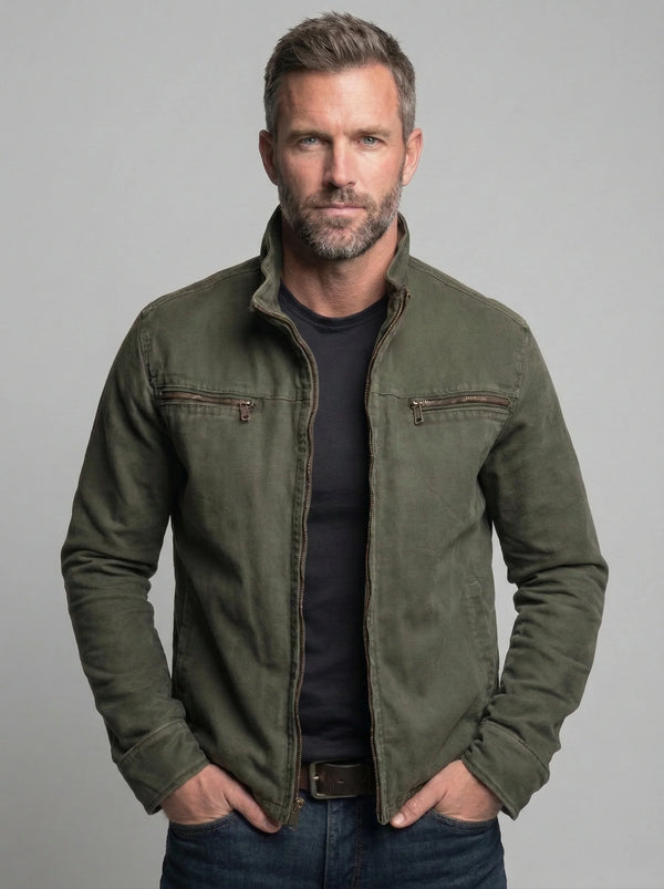 Heritage Olive Green Men's Field Jacket | All-Season Layering 0