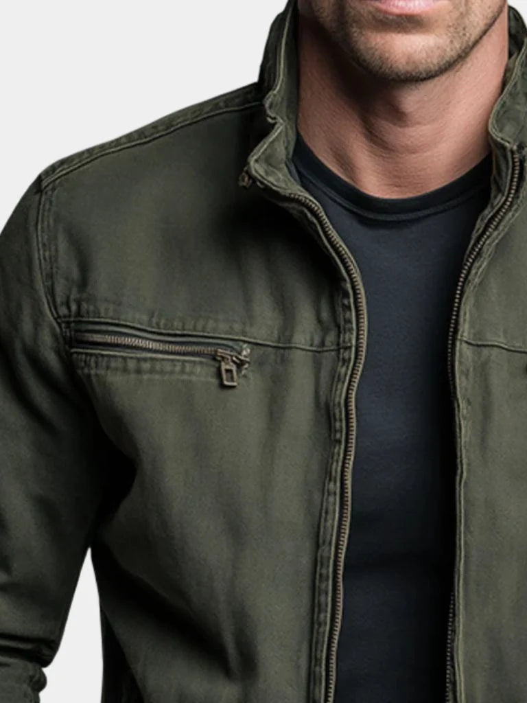 Heritage Olive Green Men's Field Jacket | All-Season Layering 4