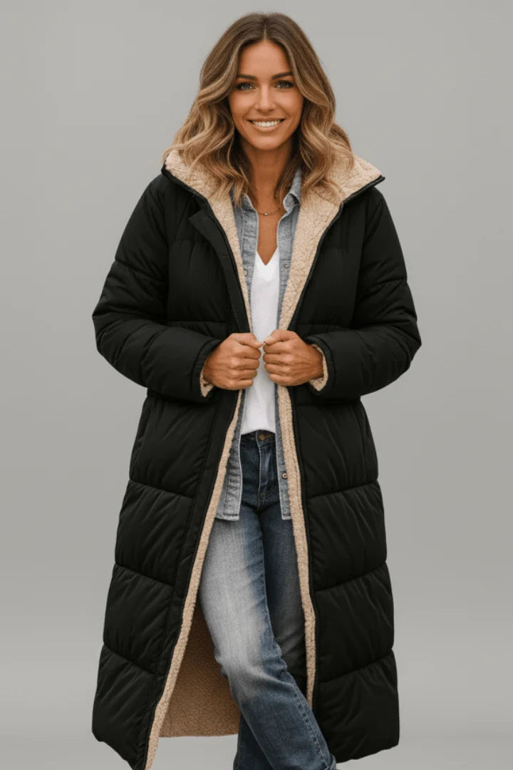 Hooded Long Puffer Coat | Women's Winter Jacket 0