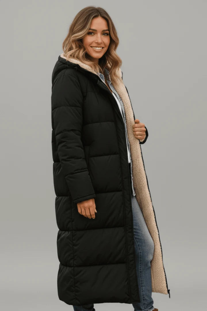 Hooded Long Puffer Coat | Women's Winter Jacket 2