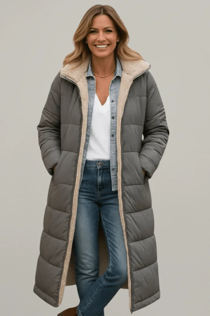 Hooded Long Puffer Coat | Women's Winter Jacket 5