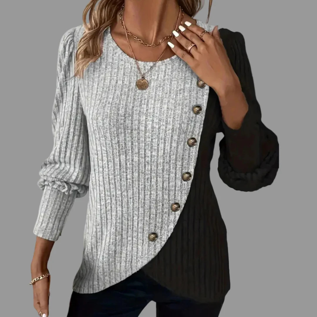 Kaia Elegant Button Down Knit Top | Women's Blouse 0