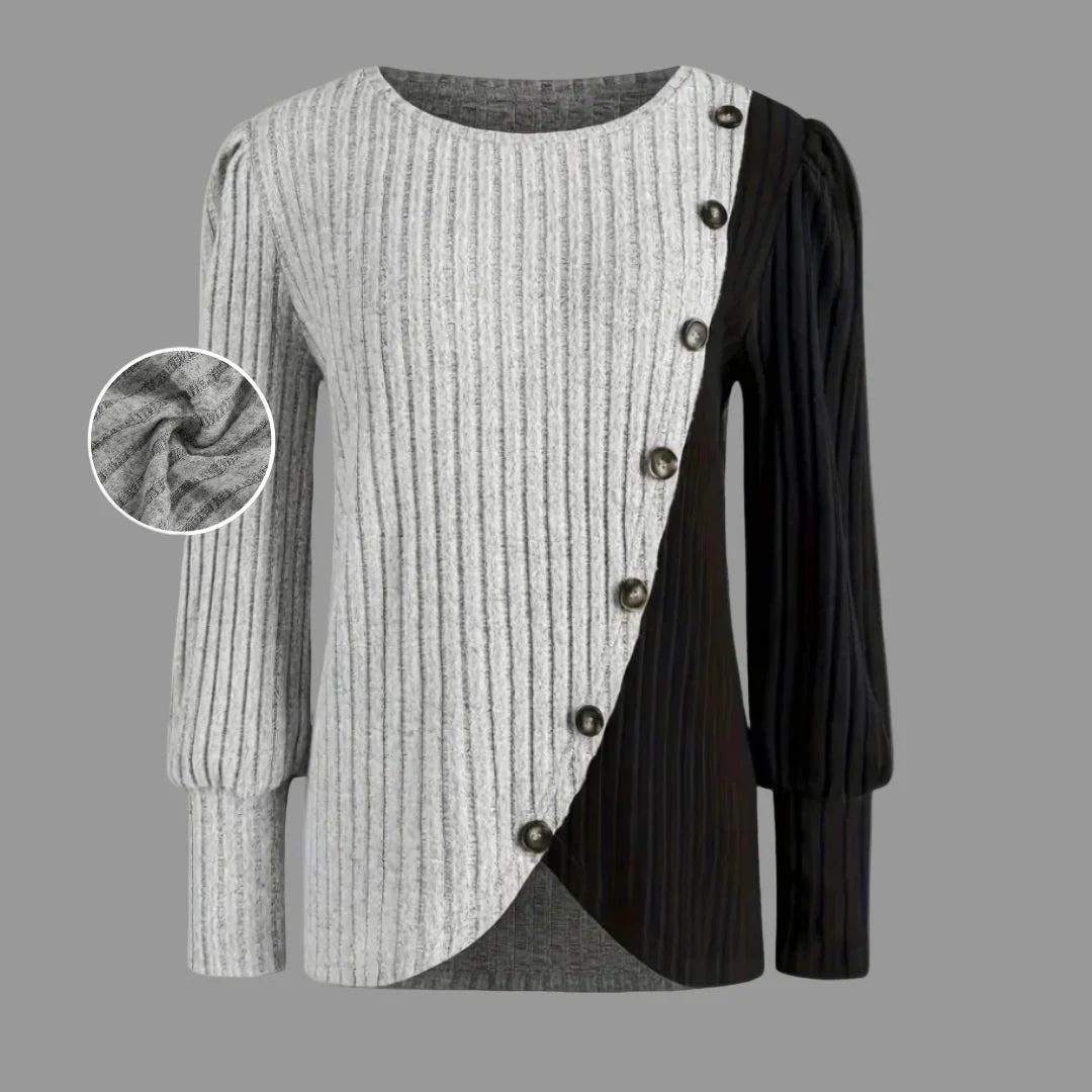 Kaia Elegant Button Down Knit Top | Women's Blouse 4