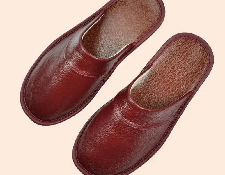 Leather Men’s Slippers – Cozy Warmth for Autumn & Winter Comfort 0