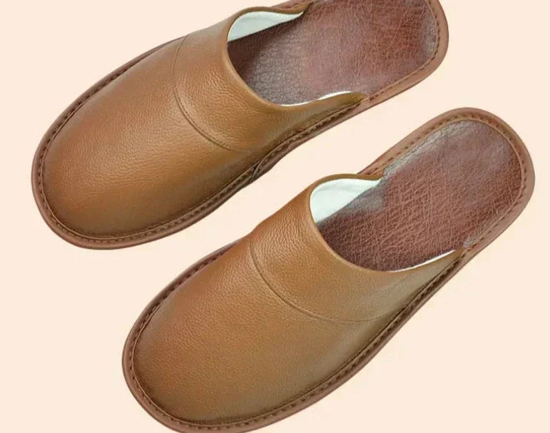 Leather Men’s Slippers – Cozy Warmth for Autumn & Winter Comfort 4