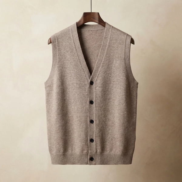 Lisbon Knitted Vest | Men's Sleeveless Cotton Blend Sweater Vest 0