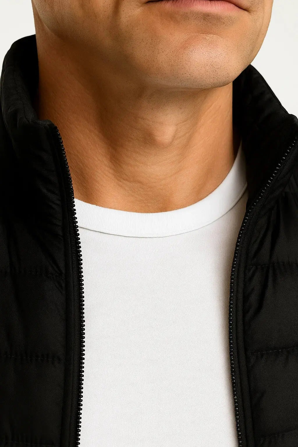 Men's Black Puffer Vest | Sleeveless Cotton-Padded Winter Jacket 5
