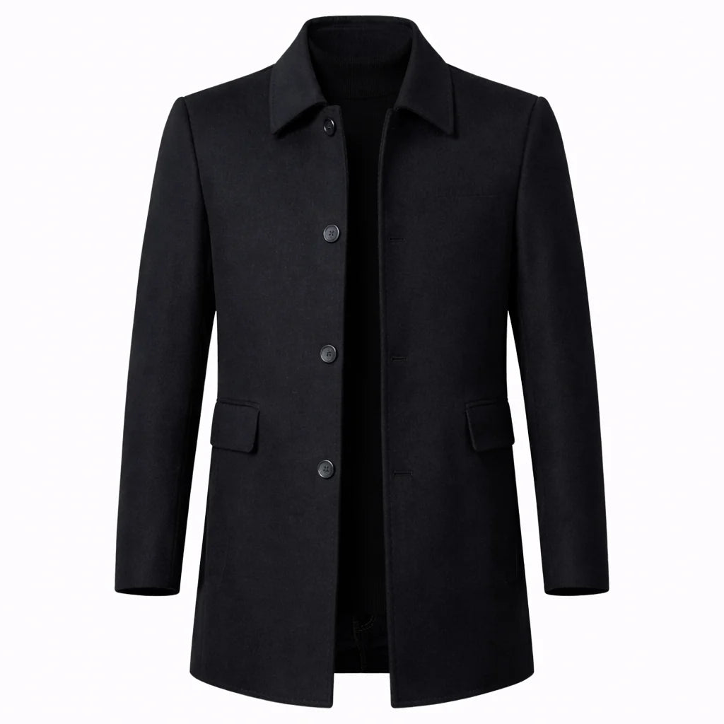 Men's Classic Wool Overcoat | Men's Long Coat for Winter 1