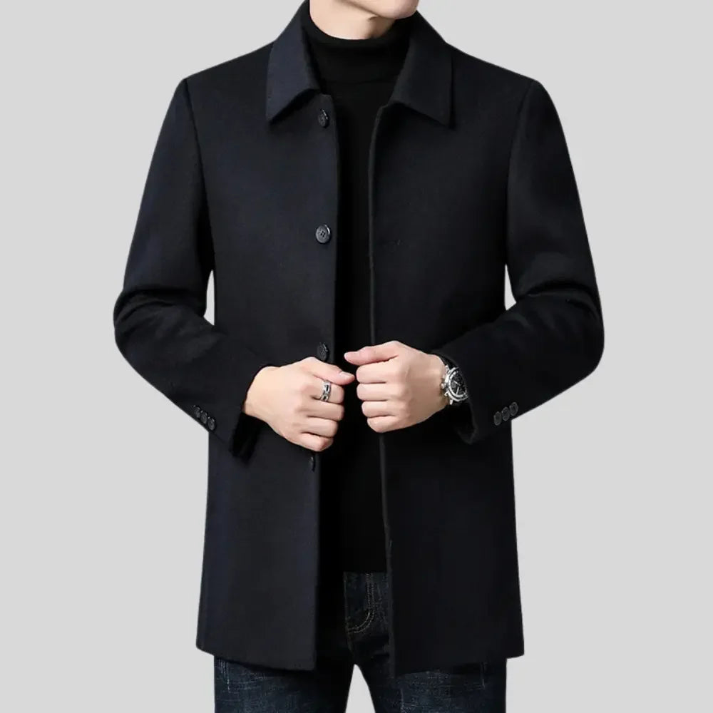 Men's Classic Wool Overcoat | Men's Long Coat for Winter 3