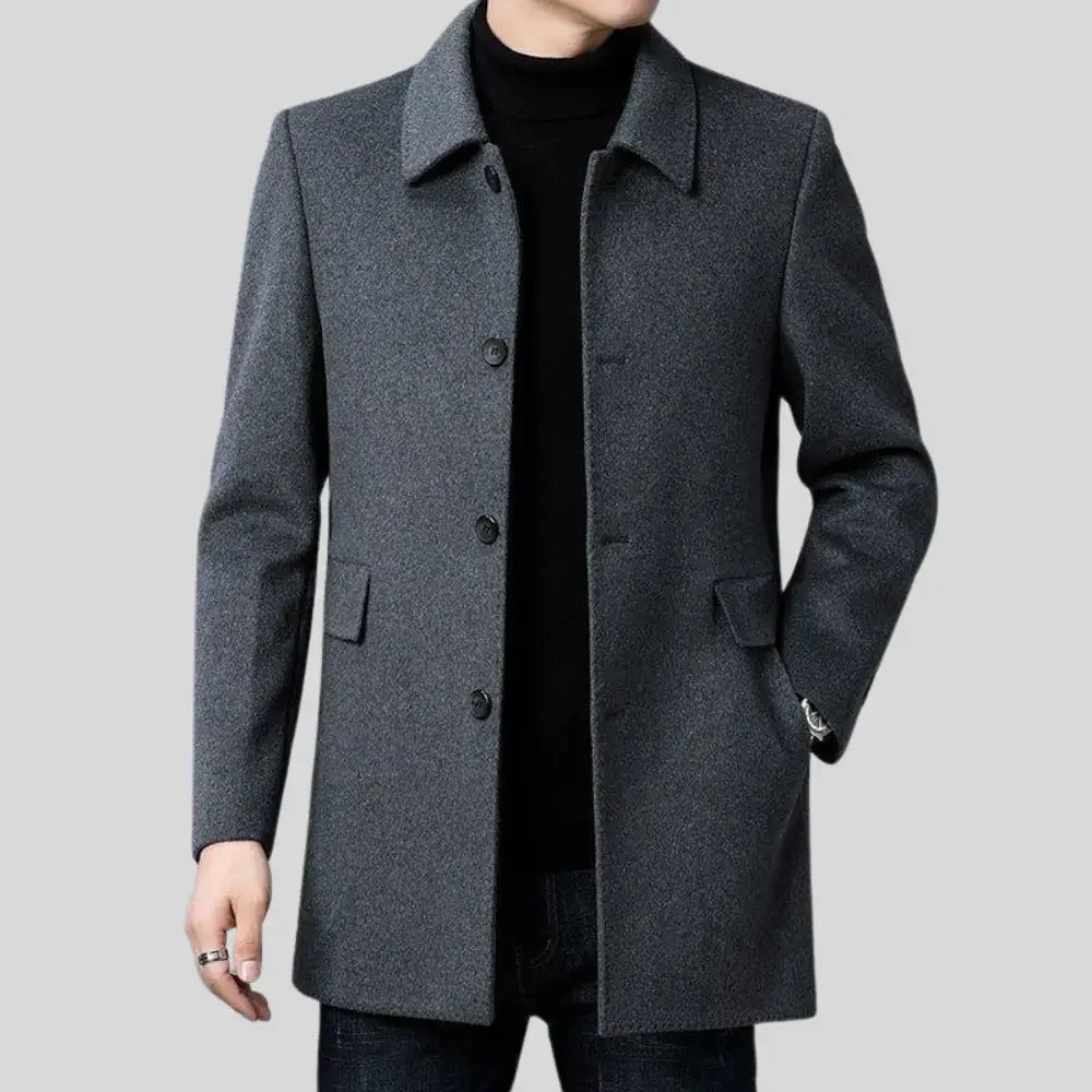 Men's Classic Wool Overcoat | Men's Long Coat for Winter 7