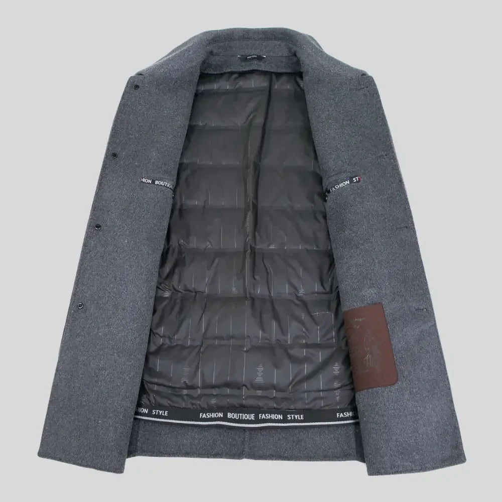 Men's Classic Wool Overcoat | Men's Long Coat for Winter 8