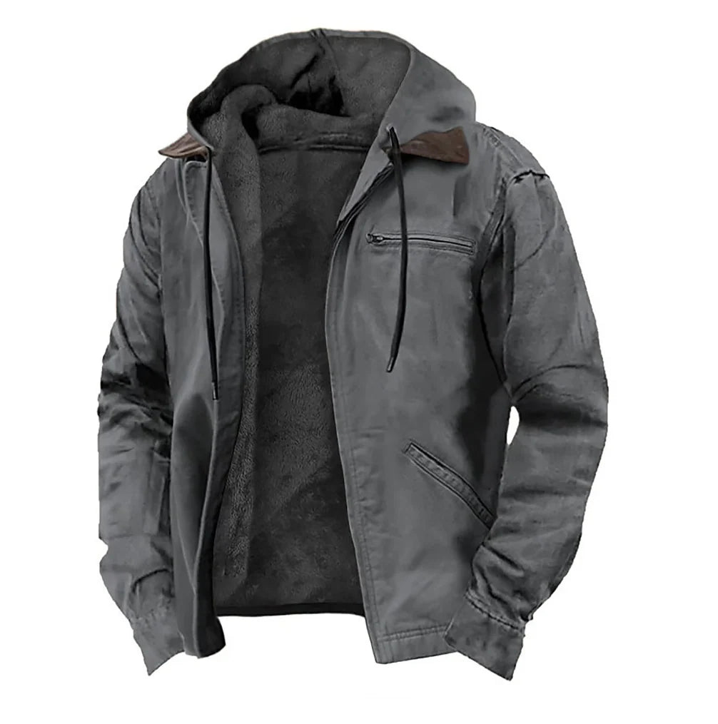 Men's Hooded Full Zip Jacket – Stay Warm with Stylish Comfort 3