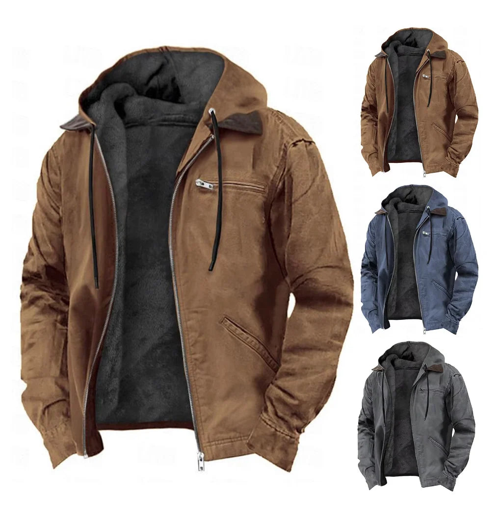 Men's Hooded Full Zip Jacket – Stay Warm with Stylish Comfort 6