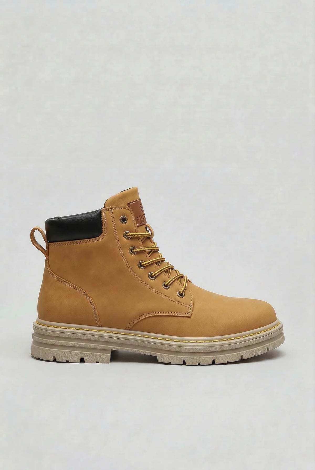 Men's Lace-Up Boots with Chunky Lug Sole 6