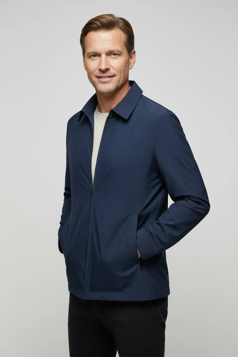 Men's Lightweight Harrington Jacket | Classic Zip-Up Collar 4