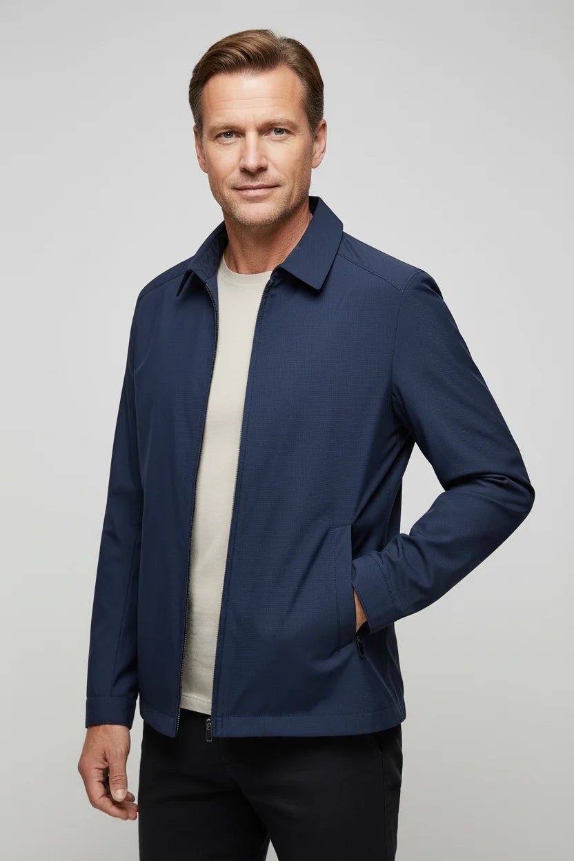 Men's Lightweight Harrington Jacket | Classic Zip-Up Collar 5