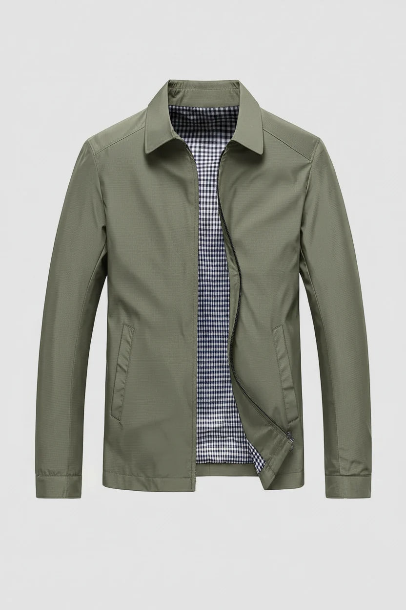 Men's Lightweight Harrington Jacket | Classic Zip-Up Collar 6