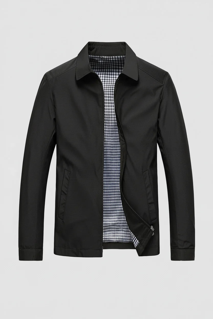Men's Lightweight Harrington Jacket | Classic Zip-Up Collar 7