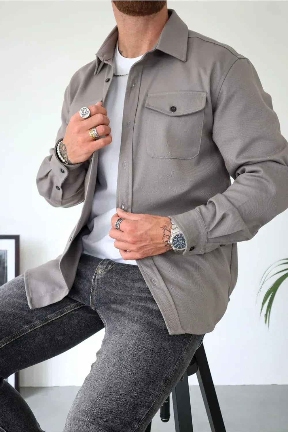 Men's Long Sleeve Shirt Jacket – Stylish Comfort for Every Occasion 0