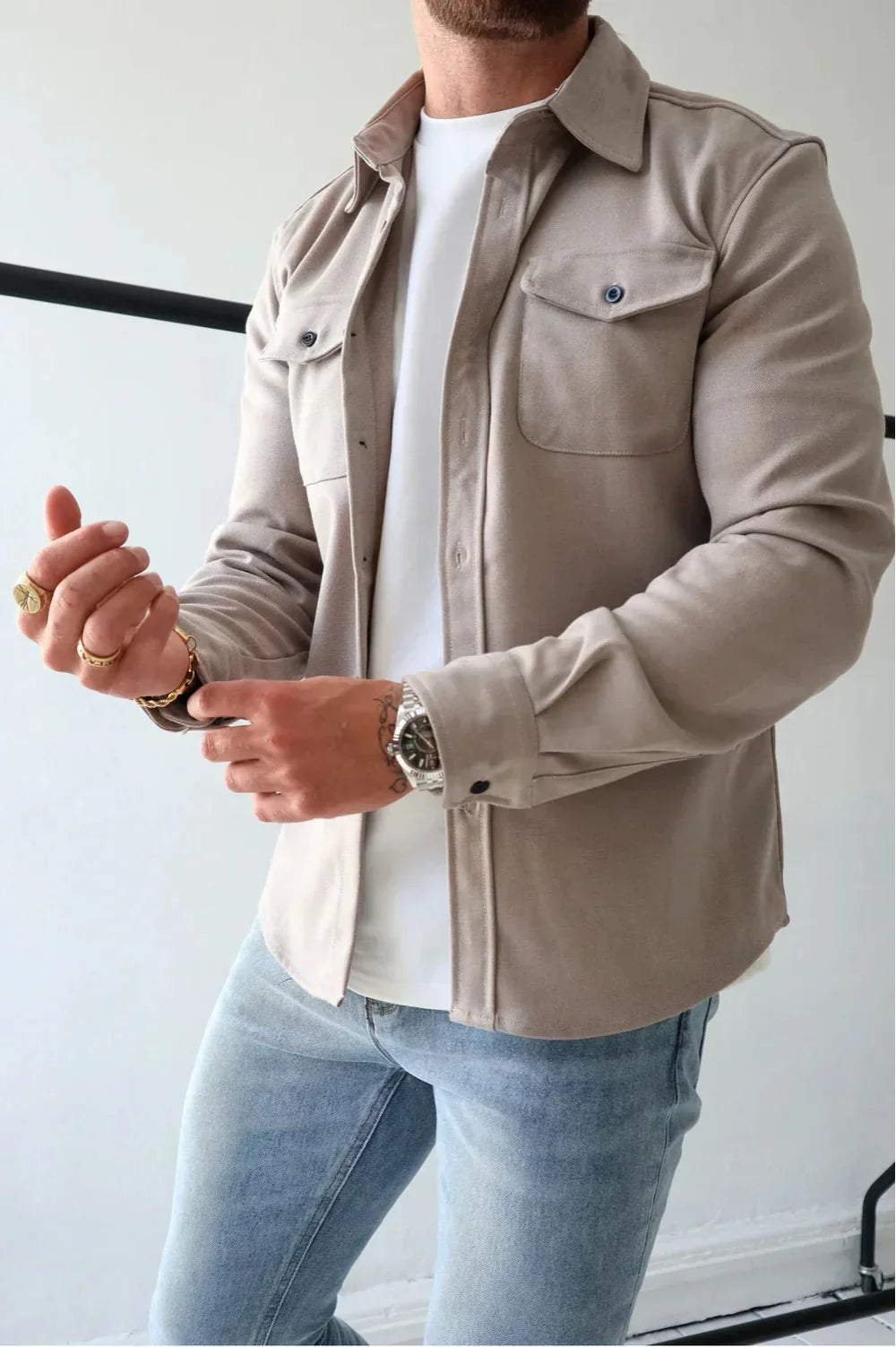 Men's Long Sleeve Shirt Jacket – Stylish Comfort for Every Occasion 10
