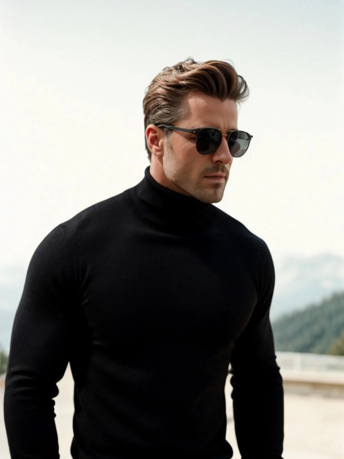 Men's Merino Wool Turtleneck Sweater ? Cozy Warmth with Timeless Style 1