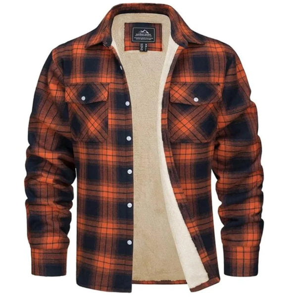 Men's Sherpa Lined Plaid Jacket – Stay Warm with Timeless Style 0