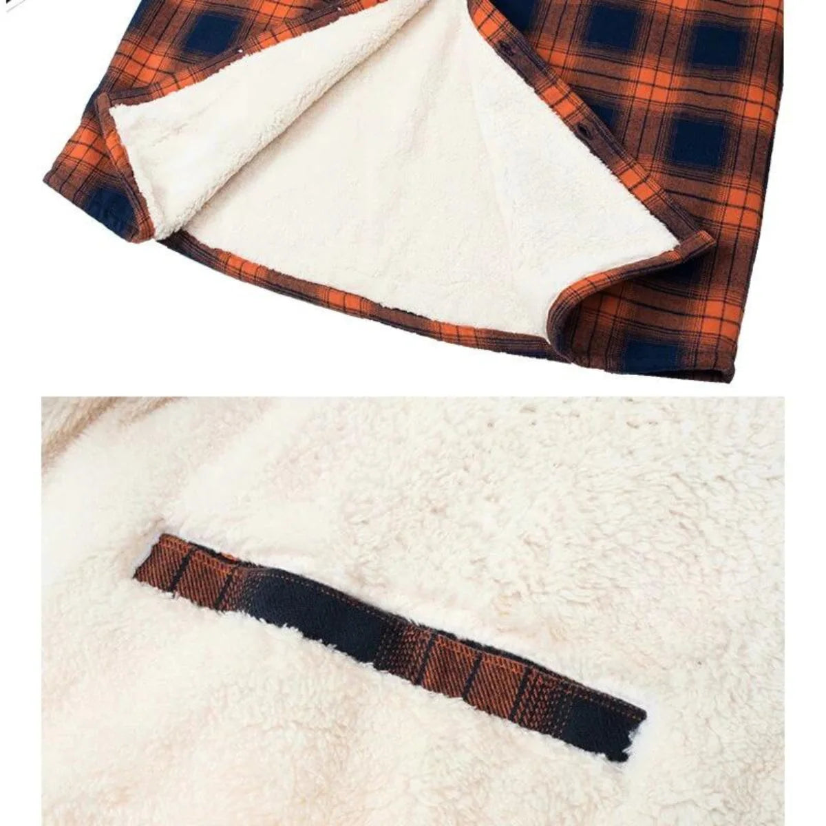 Men's Sherpa Lined Plaid Jacket – Stay Warm with Timeless Style 3