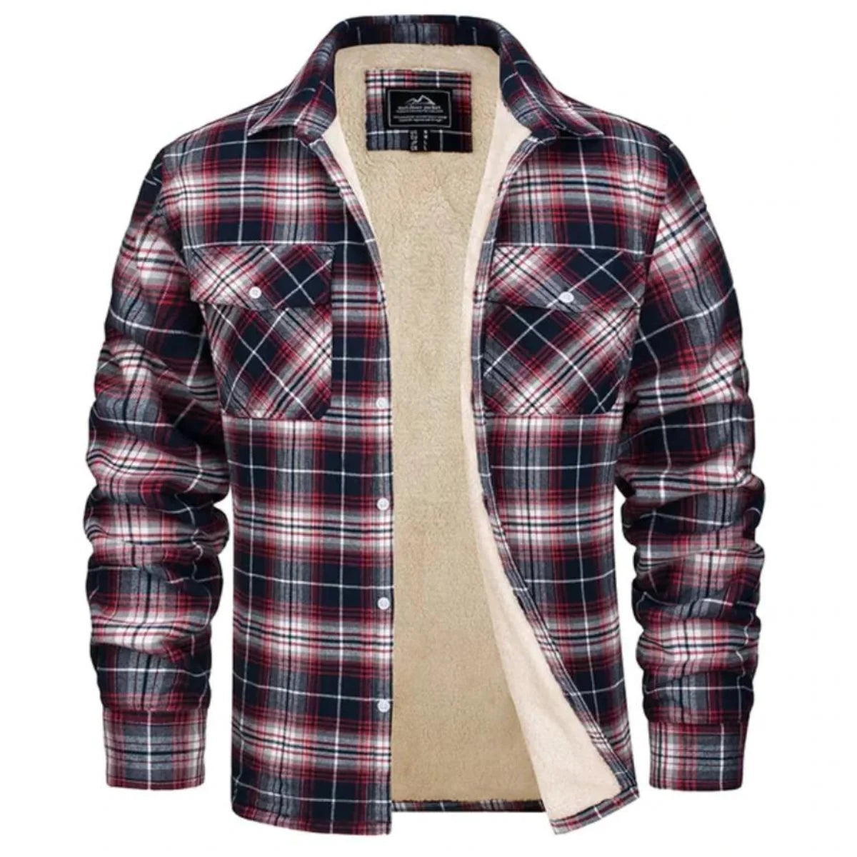 Men's Sherpa Lined Plaid Jacket – Stay Warm with Timeless Style 5