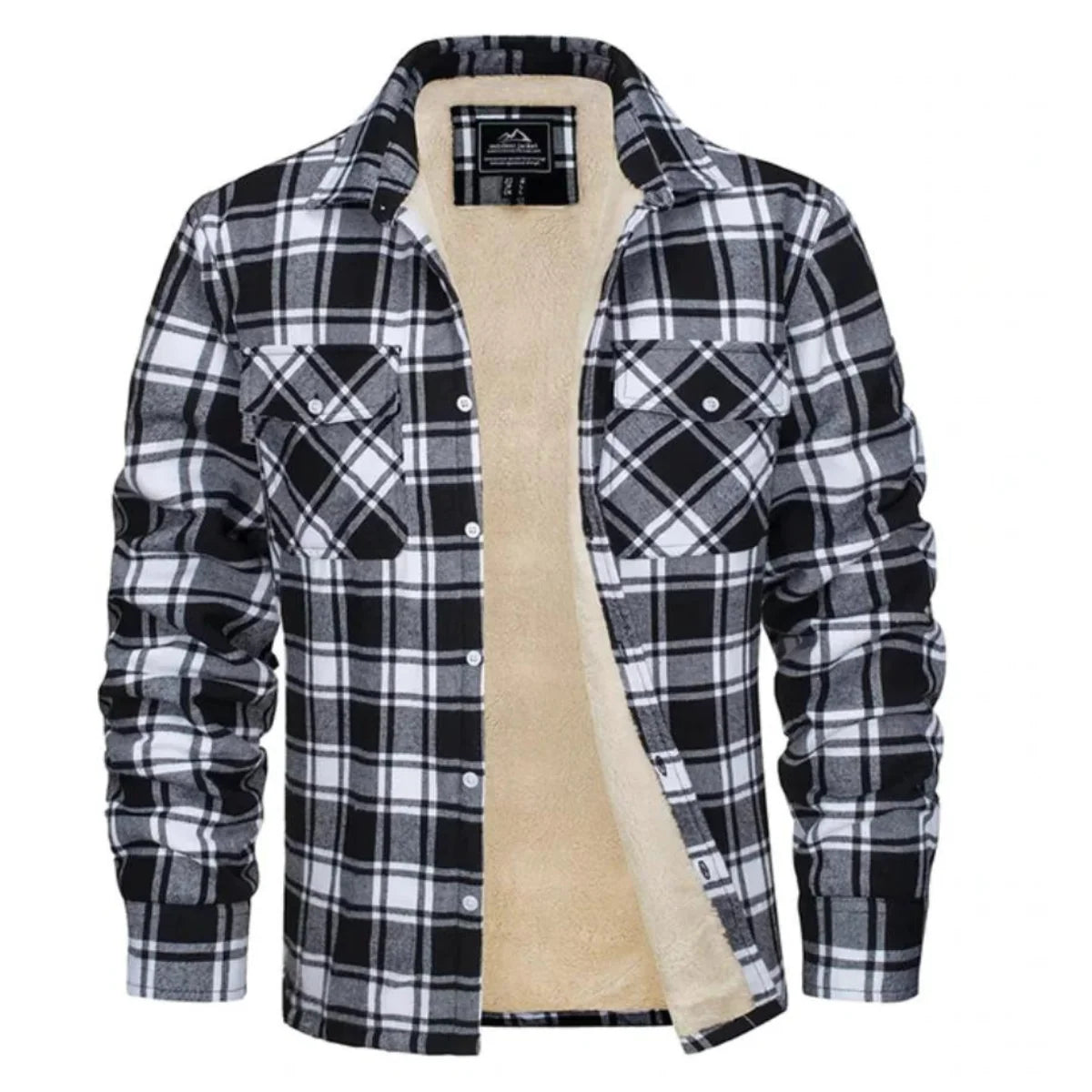 Men's Sherpa Lined Plaid Jacket – Stay Warm with Timeless Style 6