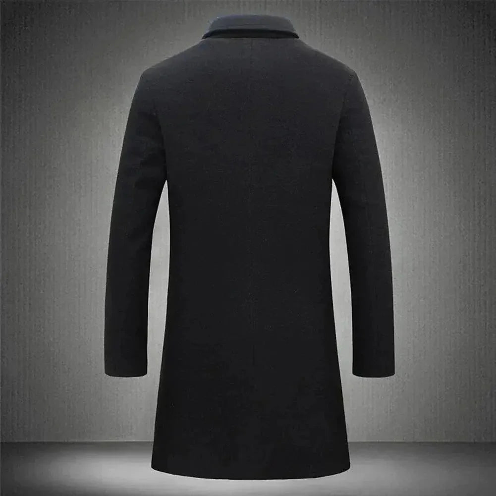 Men's Slim-Fit Long Overcoat ? Elevate Your Style & Stay Warm 2