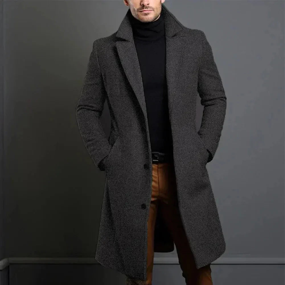 Men's Slim-Fit Long Overcoat ? Elevate Your Style & Stay Warm 3