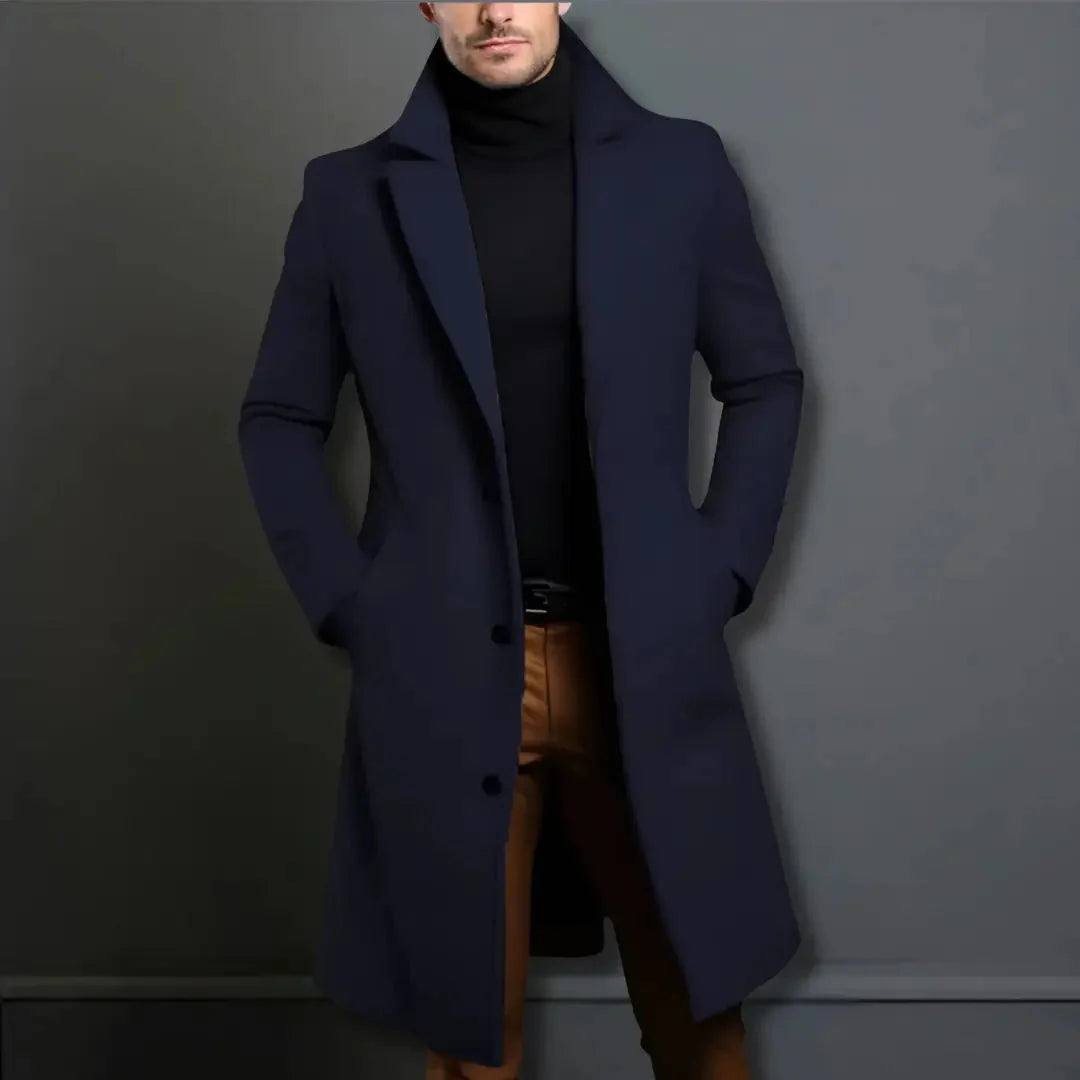Men's Slim-Fit Long Overcoat ? Elevate Your Style & Stay Warm 4