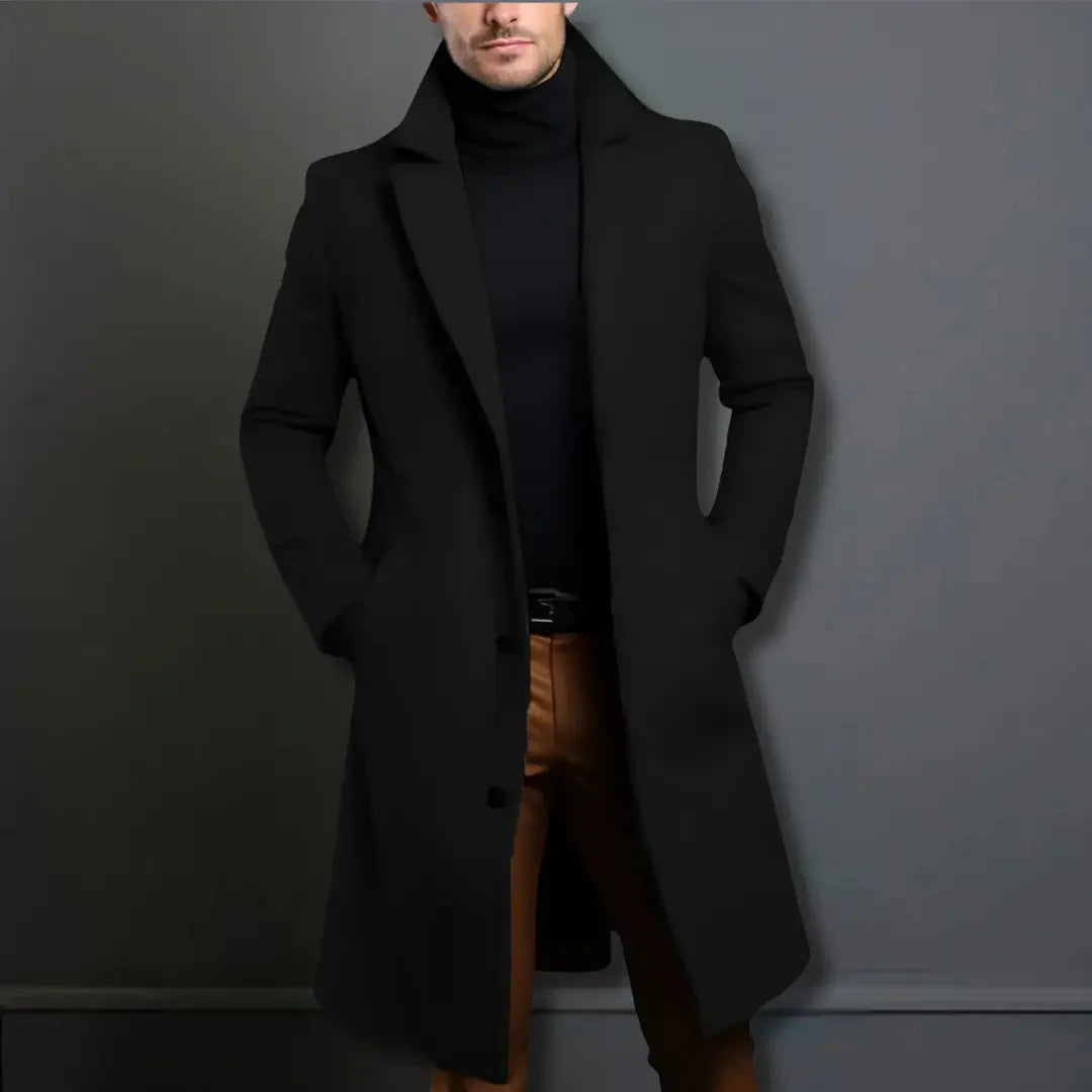 Men's Slim-Fit Long Overcoat ? Elevate Your Style & Stay Warm 5