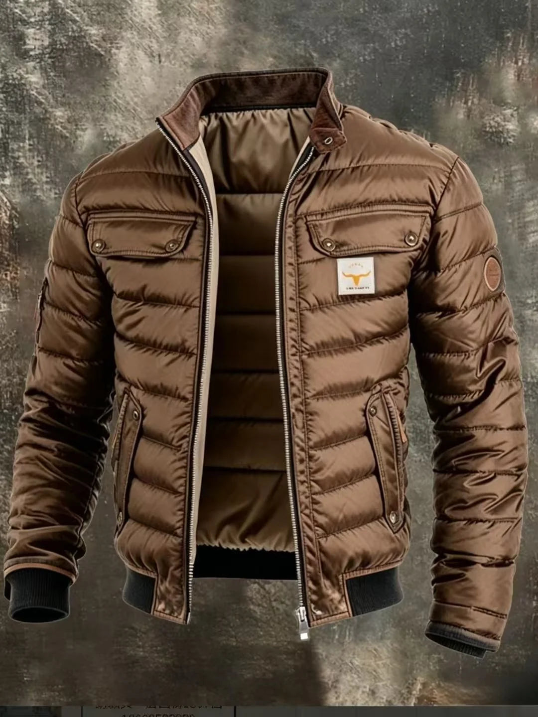 Men's Vintage Stand Collar Jacket | Men's Jacket Relaxed Fit 4