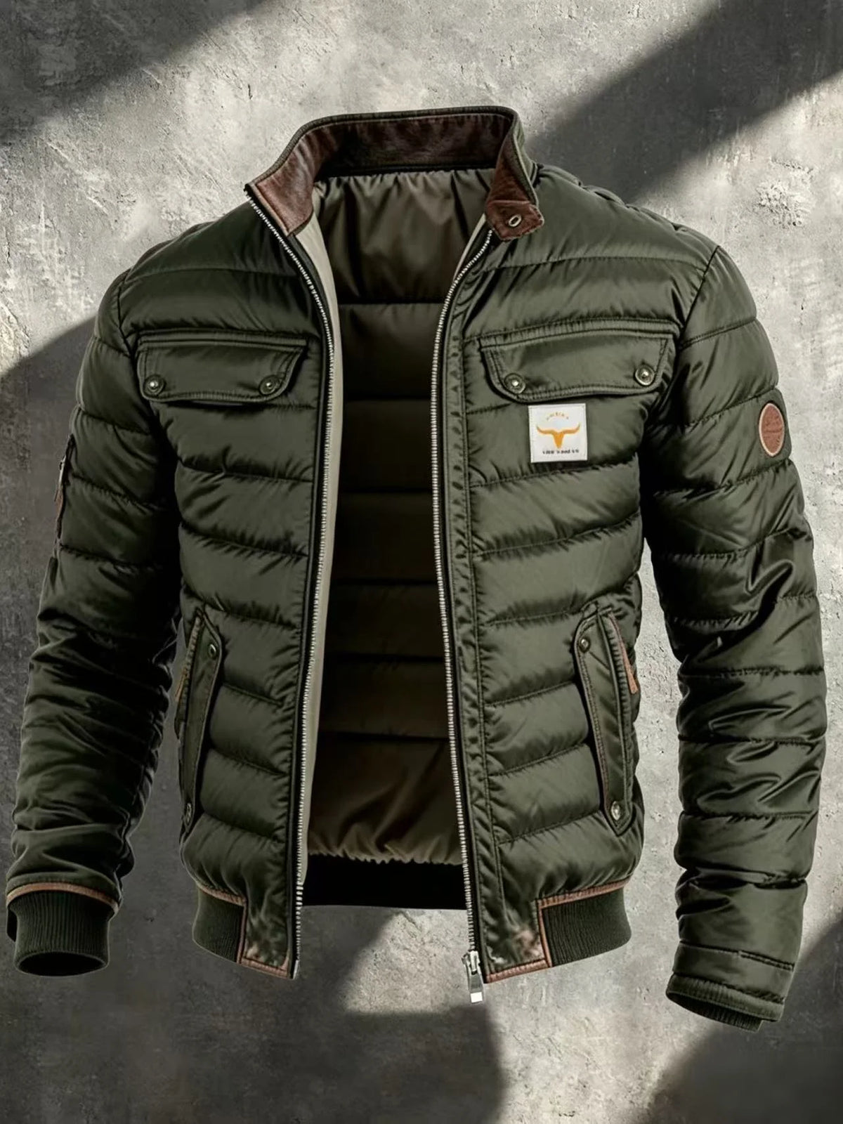 Men's Vintage Stand Collar Jacket | Men's Jacket Relaxed Fit 5