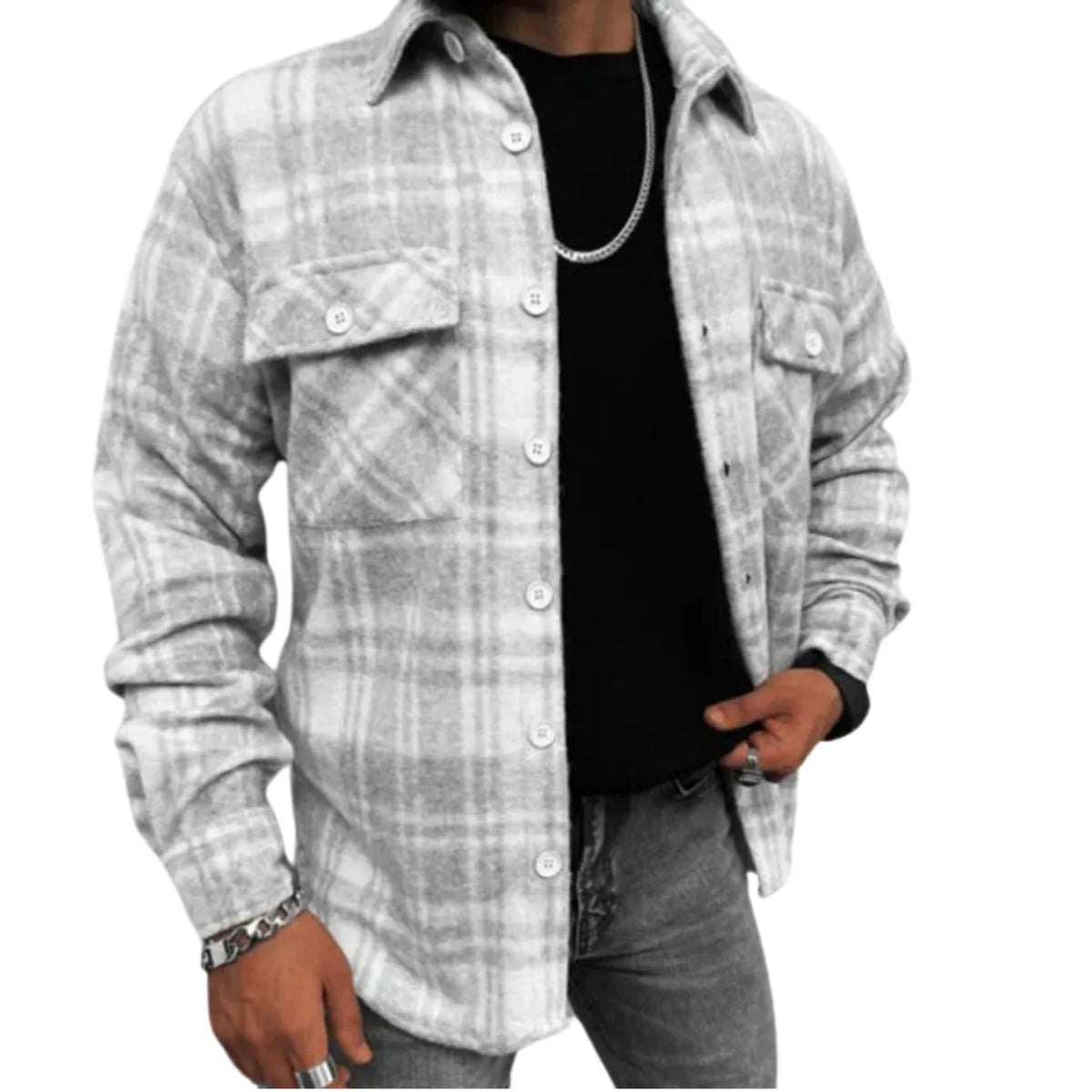Men's Wool Flannel Shacket ? Stay Warm with Timeless Style 0
