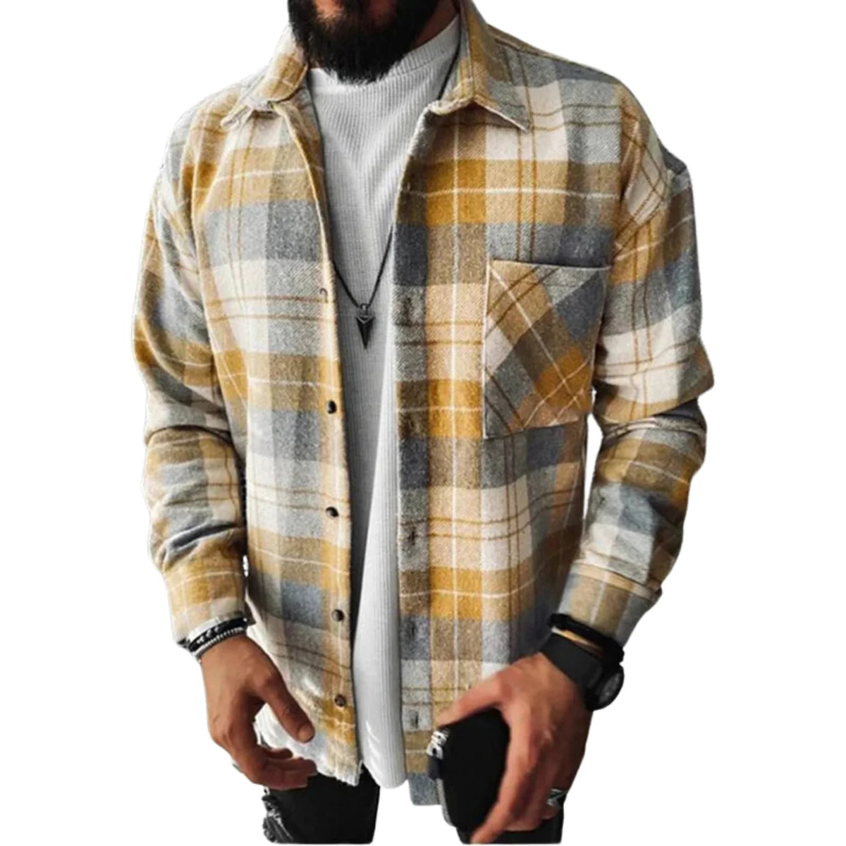 Men's Wool Flannel Shacket ? Stay Warm with Timeless Style 1