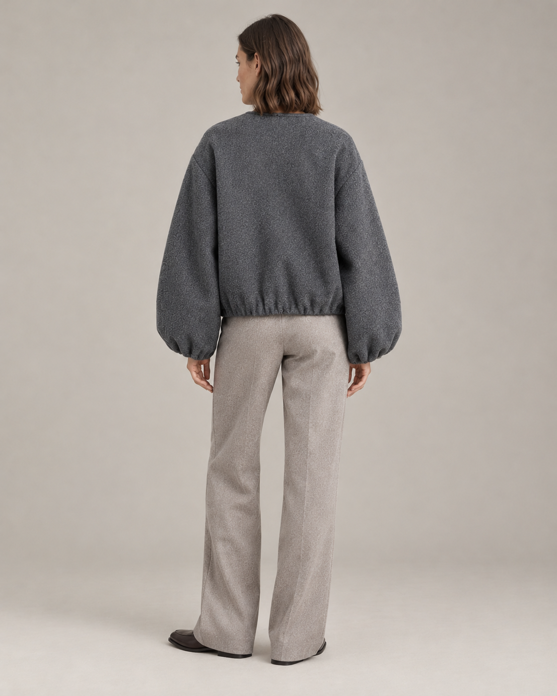 Women's Cropped Bomber Jacket Relaxed Fit Autumn Layering