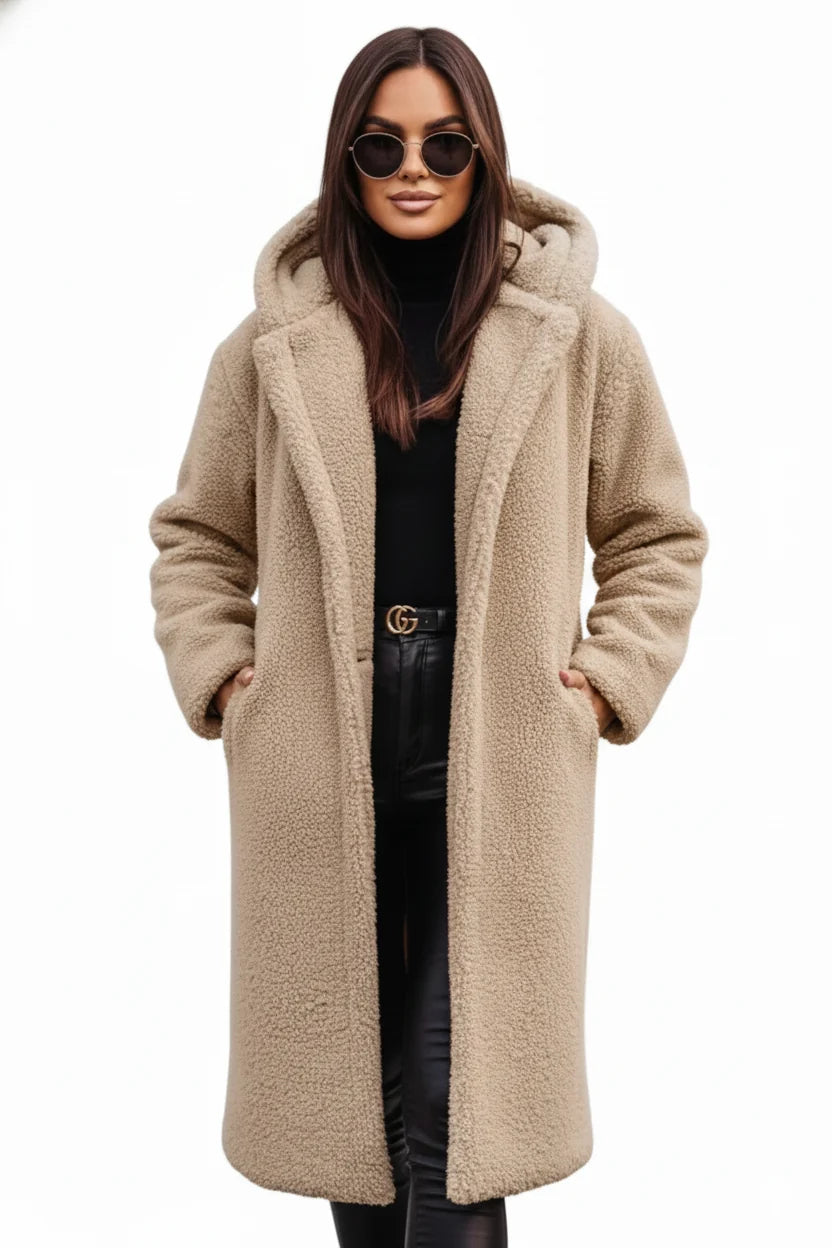 Nelia Teddy Coat Oversized Soft Wool Blend Jacket 0