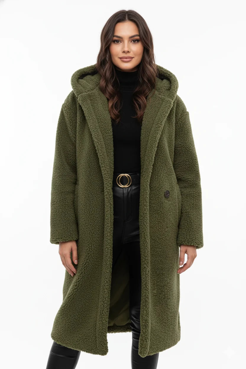 Nelia Teddy Coat Oversized Soft Wool Blend Jacket 1