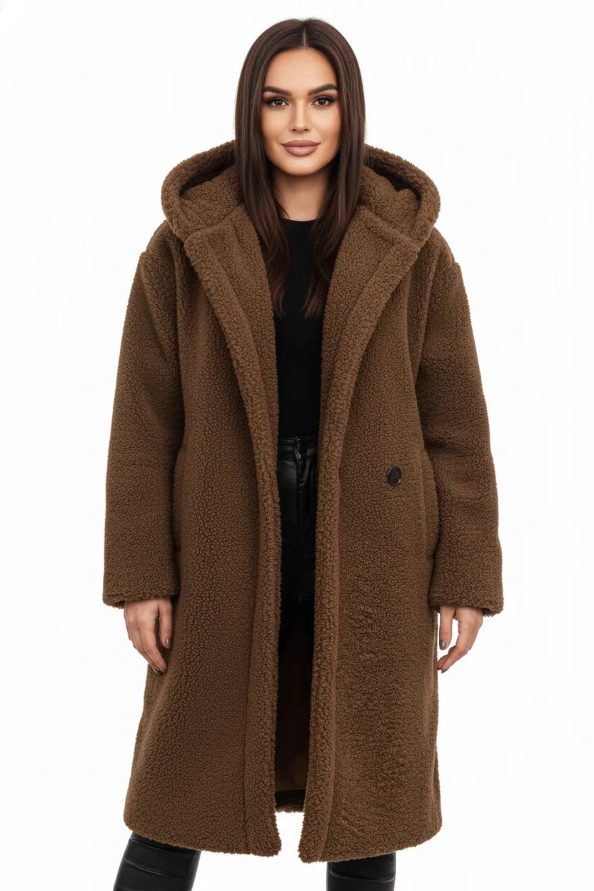 Nelia Teddy Coat Oversized Soft Wool Blend Jacket 3