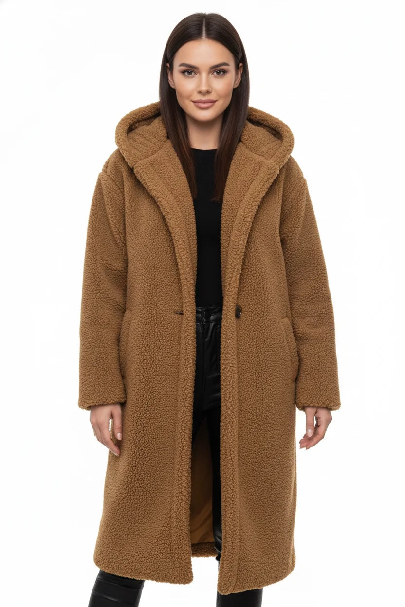 Nelia Teddy Coat Oversized Soft Wool Blend Jacket 5