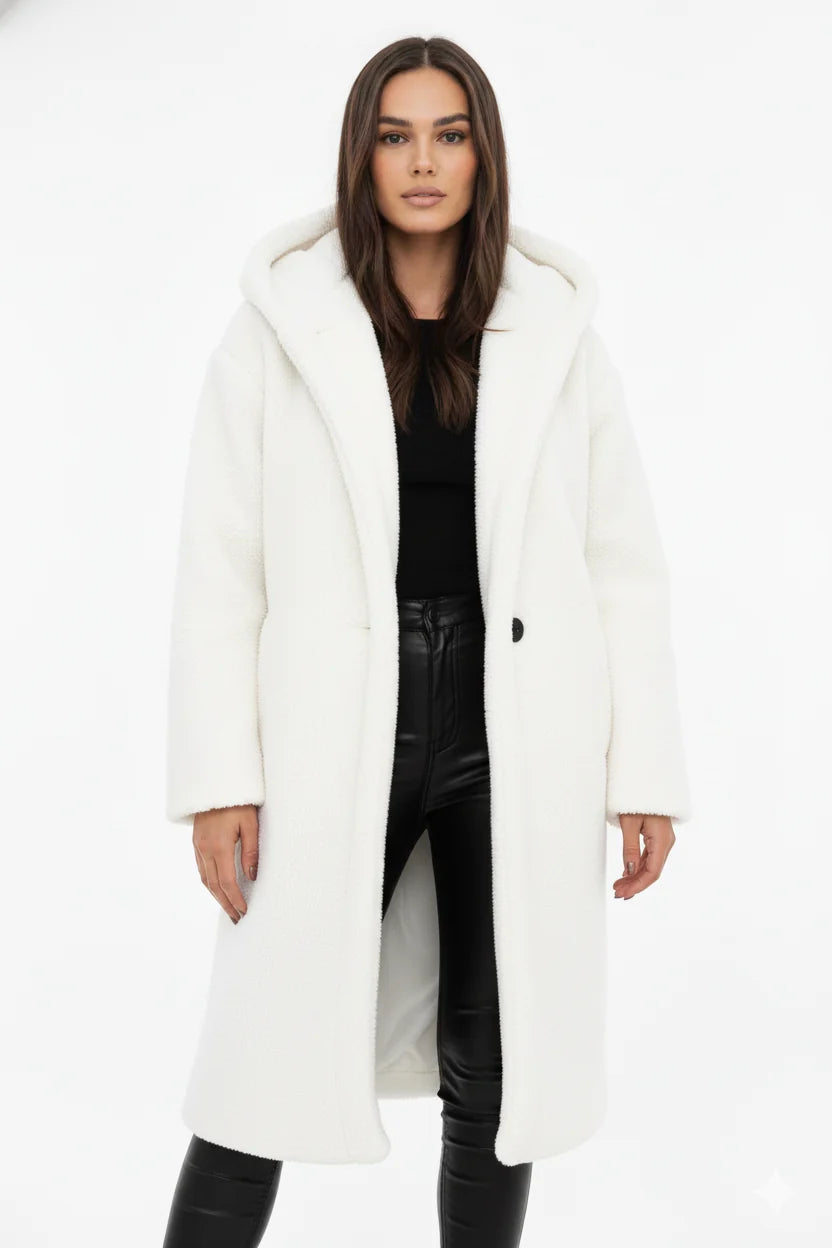 Nelia Teddy Coat Oversized Soft Wool Blend Jacket 6